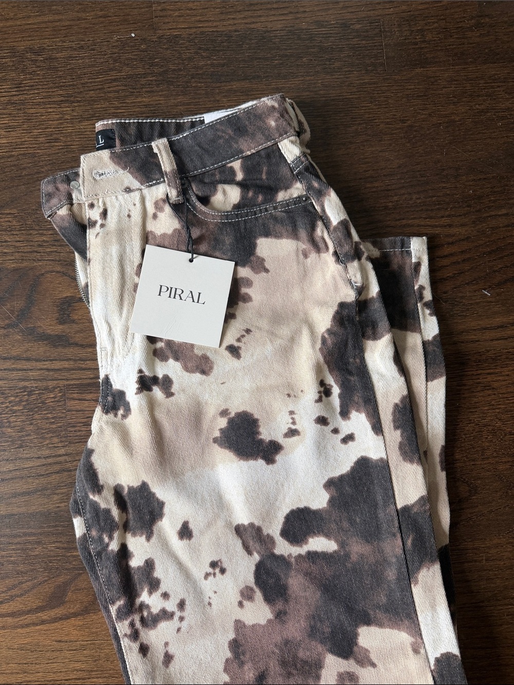 Women's Brown Animal Print Jeans